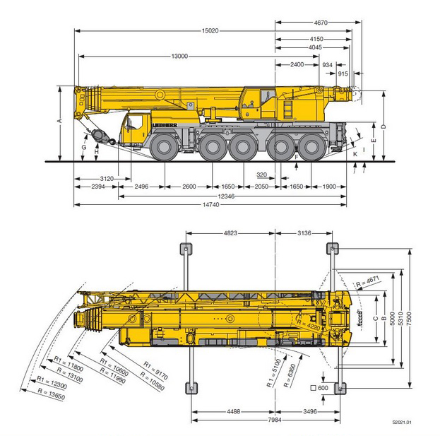������ ��������� 160 ���� Liebherr LTM 1160 � ��������